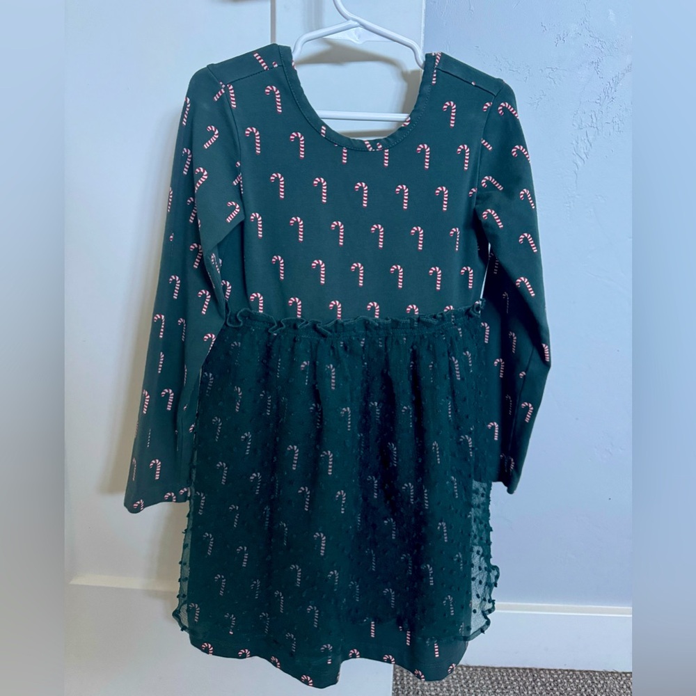 Hanna Andersson Green Candy Cane Dress
